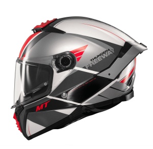 Casca integrala MT Thunder 4 SV Freeway A5 gri lucios (ochelari soare integrati) - tip viziera: MT-V-28B - Img 13