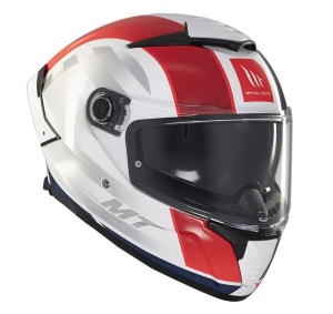 Casca integrala MT Thunder 4 SV Treads C7 alb/rosu/albastru lucios (ochelari soare integrati) - Img 6