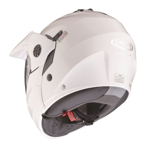 Casca modulabila (flip-up)/adventure Caberg model Tourmax X SV alb metalic lucios Pinlock ready - lentila Pinlock inclusa - Img 6