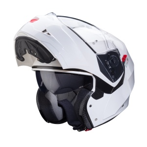 Casca modulabila (flip-up) Caberg model Duke X SV alb metalic lucios Pinlock ready - lentila Pinlock inclusa - Img 4