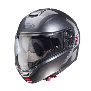 Casca modulabila (flip-up) Caberg model Levo X N1 gri metalic lucios Pinlock ready - lentila Pinlock inclusa (fibra de sticla) - Img 6