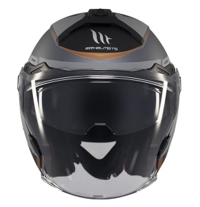 Casca open face motociclete MT Cosmo SV Cruiser C2 gri mat (ochelari soare integrati) - tip viziera: MT-V-37 - Img 3