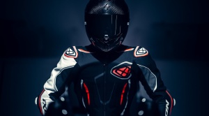 Costum (combinezon) motociclete barbati piele Ixon vara model Demonio culoare: negru/alb/rosu - Img 4