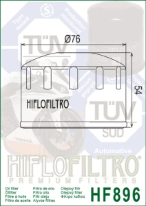 Filtru de ulei HIFLOFILTRO HF896 - Img 2