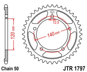 Foaie spate JT JTR 1797-41 41T, 530 - Img 2