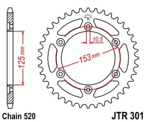 Foaie spate JT JTR 301-45 45T, 520 - Img 2