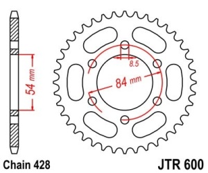Foaie spate JT JTR 600-52 52T, 428 - Img 2