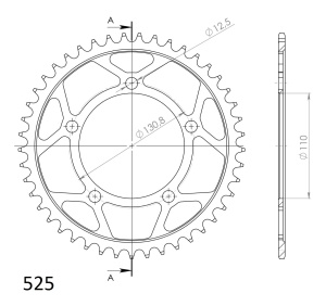 Foaie spate SUPERSPROX RFE-7:45-BLK Negru 45T, 525 - Img 2