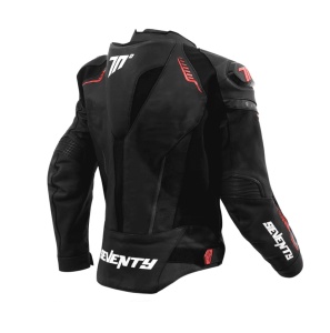 Geaca din piele Racing Seventy SD-JL24 Negru-Rosu - Img 5