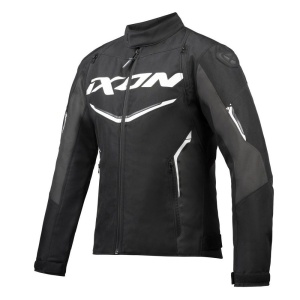 Geaca (jacheta) motociclete barbati Racing/Roadster Ixon vara model Cordolo MS culoare: negru/antracit/alb