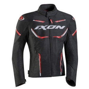 Geaca (jacheta) motociclete barbati Racing/Roadster Ixon vara model Striker AIR WP MS culoare: negru/rosu/alb