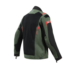Geaca moto barbati Touring Seventy model SD-JT66 Sahara verde military/rosu - Img 4