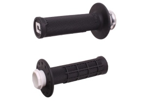 Grips set Lock-on ODI MICRO-X V2 H36MXB Black/Silver Half-Waffle