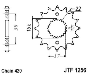 Kit de lant D.I.D Chain - Argintiu chain 420 D, Non-sealed, CHK front sprocket JT, CHK rear sprocket SUPERSPROX pentru HONDA CR 80 R / RB 1986-2002 - Img 3