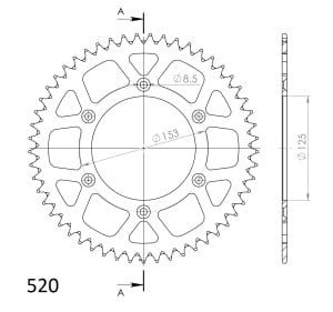 Kit de lant D.I.D Chain - Auriu chain 520 DZ, Non-sealed, CHK front sprocket SUPERSPROX, CHK rear sprocket SUPERSPROX pentru HONDA CRF 150 F 2003-2005 - Img 5