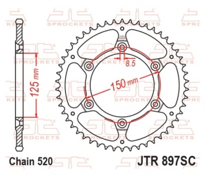 Kit de lant D.I.D Chain - Auriu chain 520 ERT, Non-sealed, CHK front sprocket JT, CHK rear sprocket JT pentru KTM EXC (XC) 300 2004 - Img 6
