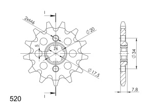 Kit de lant D.I.D Chain - Auriu chain 520 MX, Non-sealed, CHK front sprocket SUPERSPROX, CHK rear sprocket SUPERSPROX pentru HONDA CRF 150 F 2006-2018 - Img 3