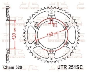 Kit de lant D.I.D Chain - Auriu lant 520 MX, Non-sealed, pinion fata JT, foaie spate JT pentru YAMAHA YZ 250 F 2010-2013 - Img 6