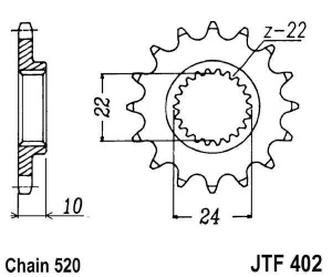 Kit de lant EK - Argintiu chain 520 SRO, O-ring, CHK front sprocket JT CHK rubber cushioned, CHK rear sprocket JT pentru BMW F 650 GS Dakar 2001-2005 - Img 3