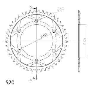 Kit de lant EK - Argintiu chain 520 SRX, X-ring (X, NX, QX, XS), CHK front sprocket SUPERSPROX, CHK rear sprocket SUPERSPROX pentru HONDA XR 400 R 1996-2004 - Img 5