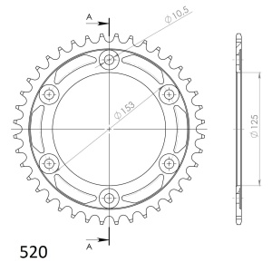 Kit de lant EK - Argintiu lant 520 DEX, X-Ring, pinion fata SUPERSPROX, foaie spate SUPERSPROX pentru HONDA CRF 250 L 2013-2020 - Img 5