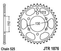 Kit de lant EK - Auriu chain 525 ZVX, X-ring (X, NX, QX, XS), CHK front sprocket JT CHK rubber cushioned, CHK rear sprocket JT pentru YAMAHA Tracer 7 2021-2024 - Img 5