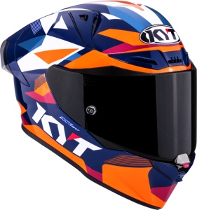 KYT R1R CARBON DIAMOND BLUE ORANGE - Img 3