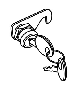 Lock kit SHAD 200451R for ATV80