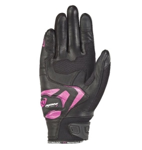 Manusi femei Roadster vara piele/textil Ixon model RS Rise Air LS culoare: negru/fucshsia (roz) - degete tactile - Img 2