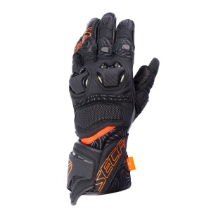 Manusi moto din piele SECA UKEMI PRO FLUO RED - Img 2