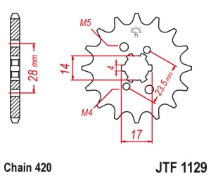 Pinion fata JT JTF 1129-13 13T, 420 - Img 2