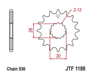 Pinion fata JT JTF 1180-18 18T, 530 - Img 2