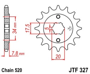 Pinion fata JT JTF 327-11 11T, 520 - Img 2