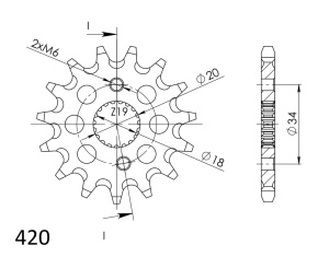 Pinion fata SUPERSPROX CST-1310:15 15T, 420 - Img 2