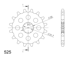 Pinion fata SUPERSPROX CST-520:15 15T, 525 - Img 2