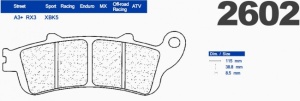 Placute de frana Carbone Lorraine 2602 XBK5