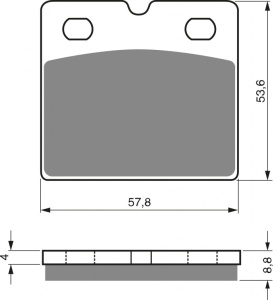 Placute de frana GOLDFREN 072 S3
