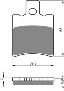Placute de frana GOLDFREN 107 S3
