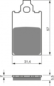 Placute de frana GOLDFREN 115 AD
