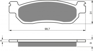 Placute de frana GOLDFREN 146 S3 - Img 1