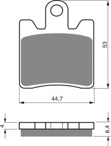 Placute de frana GOLDFREN 147 S33 STREET FRONT