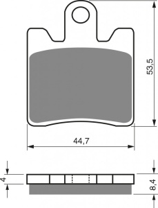 Placute de frana GOLDFREN 326 S3 (1 set = 4 pcs) - Img 1
