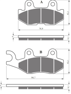 Placute de frana GOLDFREN 426 K5