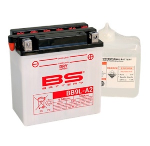 Baterie conventionala BS-BATTERY BB9L-A2 (YB9L-A2) include electrolit