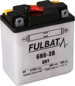 Baterie conventionala FULBAT 6N6-3B include electrolit
