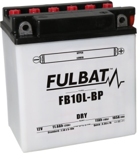 Baterie conventionala FULBAT FB10L-BP (YB10L-BP) include electrolit