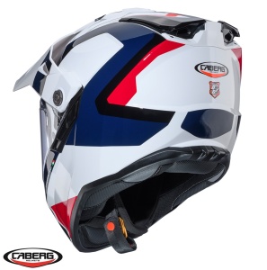 Casca adventure/off road Caberg model Tanami SV Scram H7 alb/rosu/albastru - Img 3