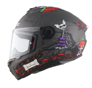 Casca integrala Axxis model Draken S Horrorland A2 titanium mat - tip viziera: MT-V-18C - Img 3