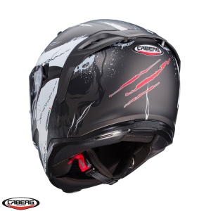 Casca integrala Caberg Avalon X SV Punk K8 gri/alb/rosu mat - Img 2