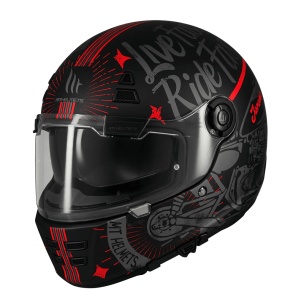 Casca integrala MT Jarama SV Art E5 negru/gri mat - model Retro - Cafe Racer (ochelari soare integrati) - tip viziera: MT-V-32 - Img 11